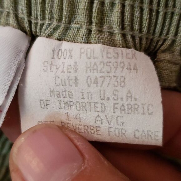 Bend Over Green Polyester Pants - Picture 8 of 8